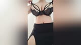 Busty beauty in black skirt and sexy bra dances in front of the camera - LuxuryOrgasm snapshot 15