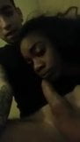 Ebony Sucking and Riding Her Man snapshot 2