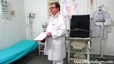 Slim mature woman's pussy check-up snapshot 2