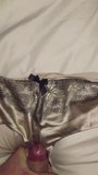 Cum on her gold satin knickers snapshot 7