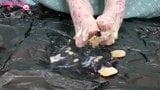 Girl Dripping Wax On Her Feet and Trample Banana - Foot Feti snapshot 10