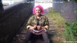 Pink hair fattie naked on the Road snapshot 3