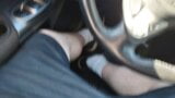 jerking off in car after work in parking lot snapshot 1