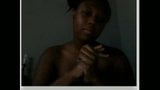 black girl having fun on cam snapshot 4