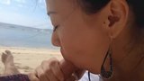 Asian Amateur Slut Sucks Off at the Beach You're Salty snapshot 1