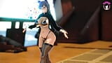 Huge Ass Cat Girl Dancing In Sexy Black Stockings (3D HENTAI) snapshot 4