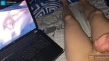 Schoolboy Jerks Off To Porn! Cum on Cam, Stomach and Bed! snapshot 2