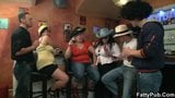 Chubby chicks strip for guys in the bar snapshot 3