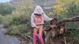 Fantasie-Masturbation in den Bergen - sexy Arsch im Freien snapshot 13