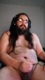 Fat bear masturbates and cums on his chest snapshot 3