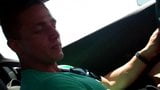 str8 men see the pussy of girlfriend and cum while driving snapshot 1