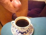 Creaming a coffee for Lycragayman! snapshot 3