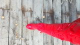 Lady L red sexy boots. snapshot 5