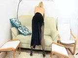 Plays with herself in stockings snapshot 2