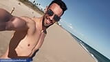 Sexy latin man naked on public beach snapshot 10