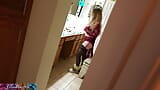 Stepmom prepares for bed while stepson watches and masturbates until he is caught and she lets him put it in snapshot 7