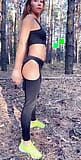 Hard sex in the forest in both holes and dripping cum from a tight asshole snapshot 1