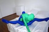 Blue and Green Zentai Lesbians snapshot 5