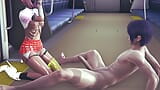 Cyborg Girl faz sexo no metrô Cowgirl - Cyberpunk 2077 Paródia Curto Clipe snapshot 7