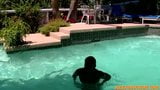 Twink enjoys his time in the pool as he masturbates and cums snapshot 2