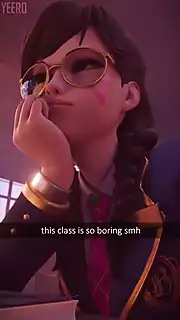 D.va usando su teléfono en clase, porque está aburrida | xHamster