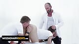 Altar Boy Adrian Duval Gets His Ass Eaten While Slobbering On Priest Madisons Dick - Missionary Boys snapshot 11