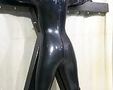 BDSM hardcore latex suit with funnel head snapshot 12