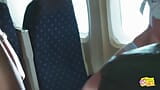 Two Naughty Flight Attendants Show Their Pussies to Each Other and Bang with a Dildo snapshot 10