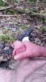 Masturbating outside in the woods, almost caught. snapshot 10