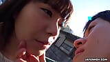 Japanese brunette Haruka Miura enjoys a sex toy and finger fucking uncensored. snapshot 5