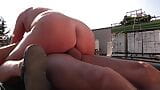 Busty bitch banged really hard outdoor snapshot 15