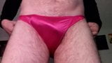 Popping out of my new satin panties snapshot 1