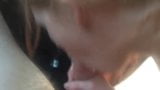 Slut blowjob in a my car with CIM and she drools it out snapshot 1