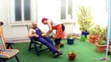 German Grandma with Huge Boobs Seduced to Fuck in her Garden snapshot 4