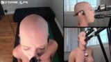Advanced Dildo Training for sexy bald woman snapshot 13