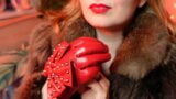 My new RED leather GLOVES close up FETISH video with Arya - ASMR relax sounding snapshot 2