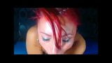 Redhaired amateur deepthroats dildo snapshot 6