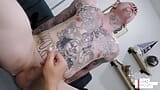 Tattooed Delinquent Rides Daddy's Dick & Cums All Over Himself snapshot 13