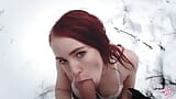 Fucked a Naked Bitch in the Winter Forest and Cummed in Her Mouth - Mollyredwolf snapshot 9