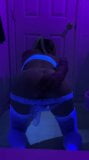 Sexy Blacklight Party Girl in Rave Lingerie snapshot 19