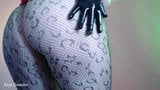 Mesh Lace Pantyhose Latex Skirt Fetish Video Arya Grander snapshot 10