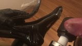 Cum on Latex Feet and High Heel Mules req. by Latexlove111 snapshot 9