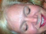 Huge facial on blondie friend snapshot 5