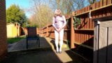 crossdresser kellycd masturbating and cuming outdoors snapshot 6