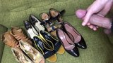 Wife's heel collection splashed with sperm! snapshot 8