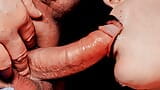 Close up - blowjob injecting warm sperm deep into her throat snapshot 6