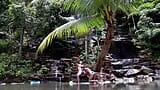 Sexo Real Pareja junto a cascada en Tailandia snapshot 8