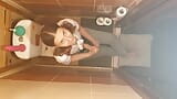 Anastasia Mistress在厕所里用穿戴式假阳具操ssha Earth奴隶，在天花上用相机拍摄 snapshot 1