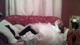 Tink Toll wedding gown smoking snapshot 12