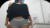 CAMERA CAPTURING CAMELTOE OF GIRL WITH BIG ASS IN PUBLIC BATHROOM snapshot 5